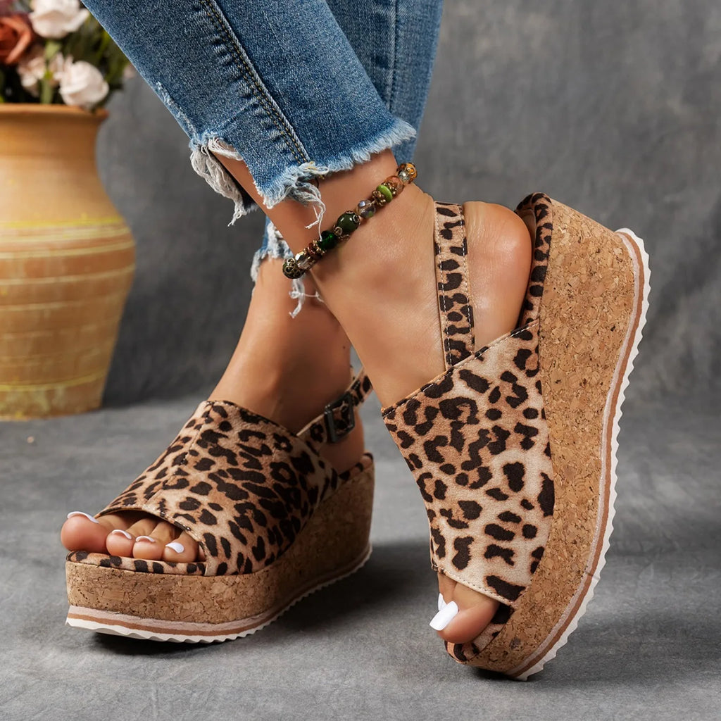 Wedge Peep-Toe Sandals
