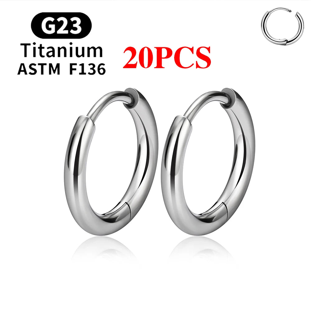 G23 Titanium Stud Earrings (with Cubic Zirconia Inlay)