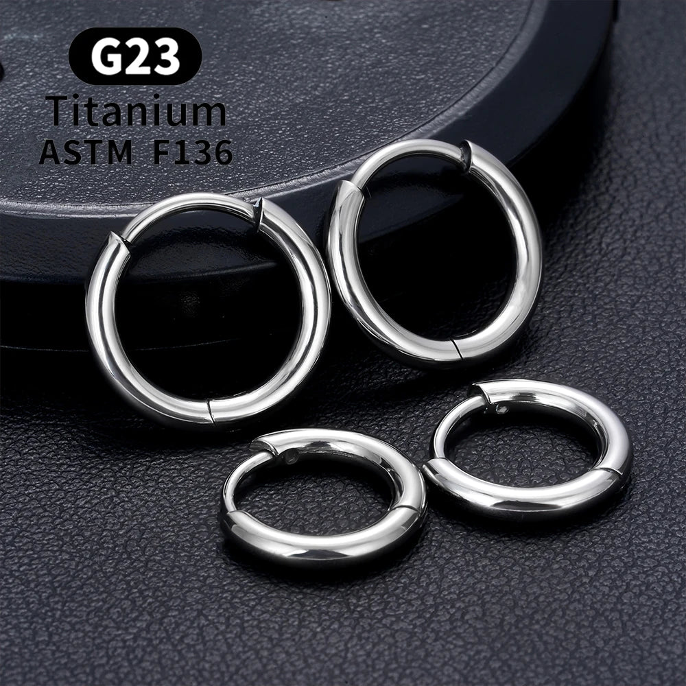 G23 Titanium Stud Earrings (with Cubic Zirconia Inlay)