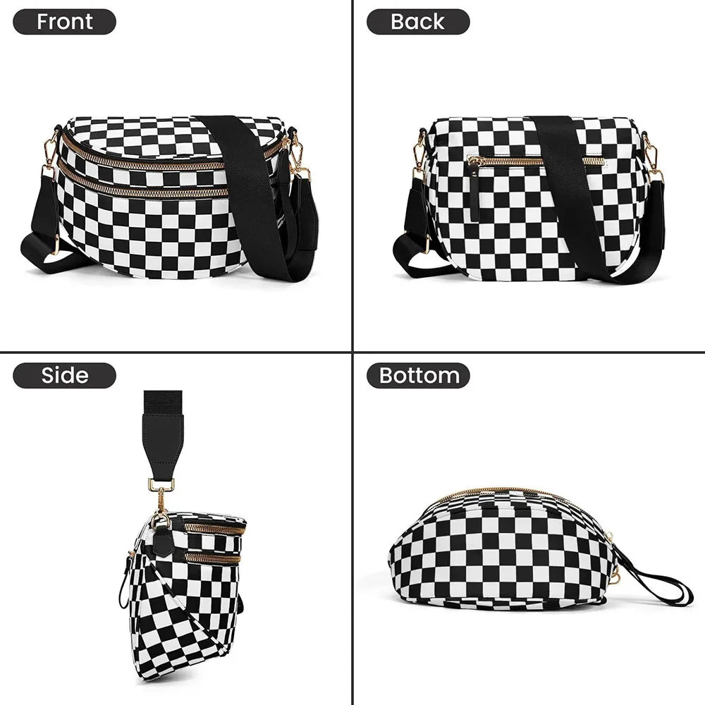 Checkered Crossbody Bag