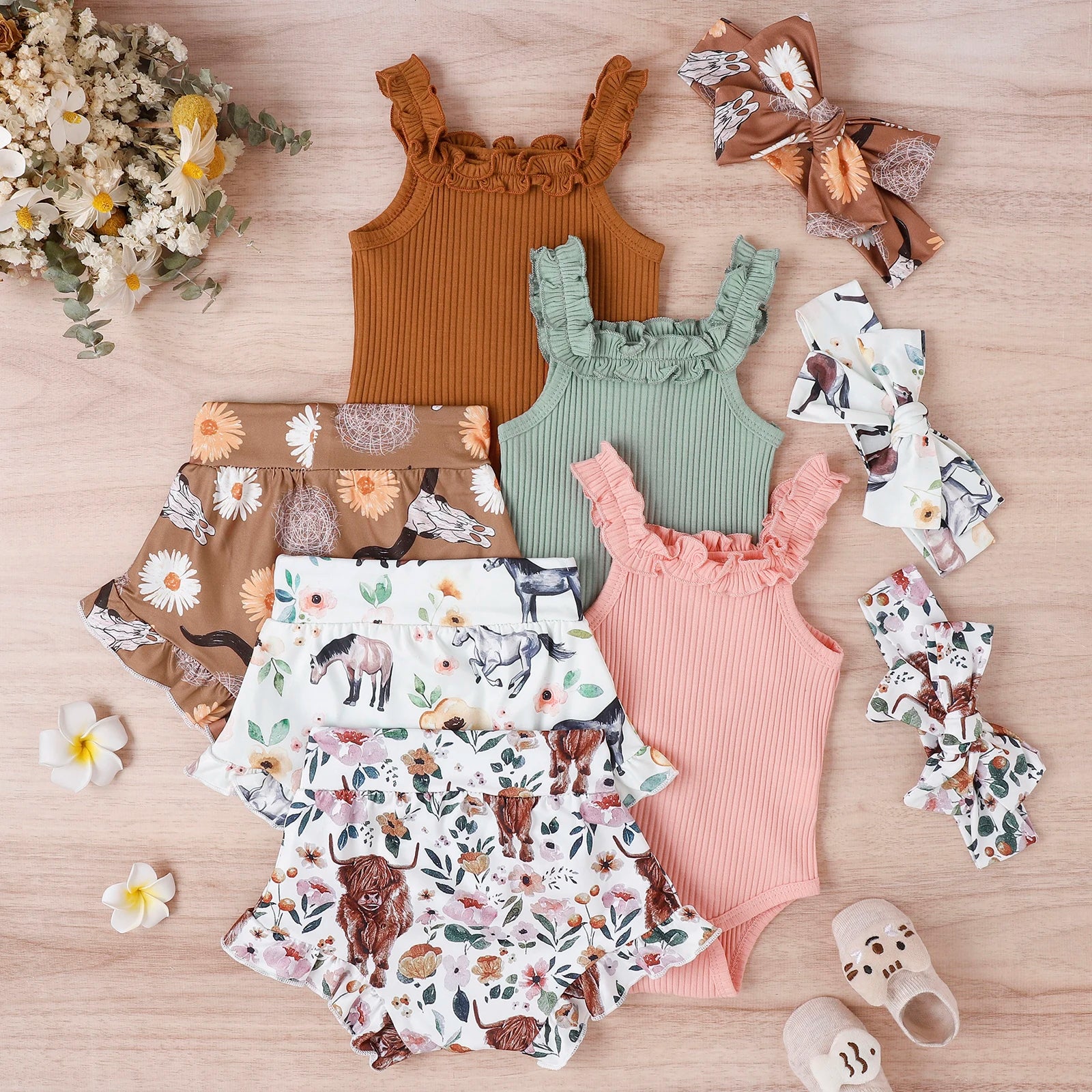 Baby Girl Summer Set-With Headband
