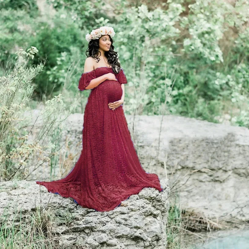Lace Maternity Gown