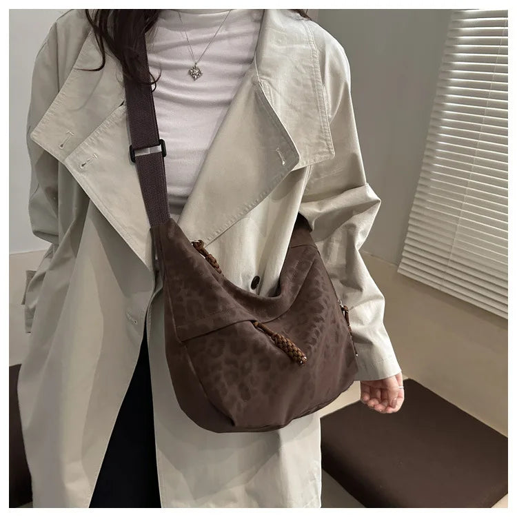 Leopard Soft Leather Handbag