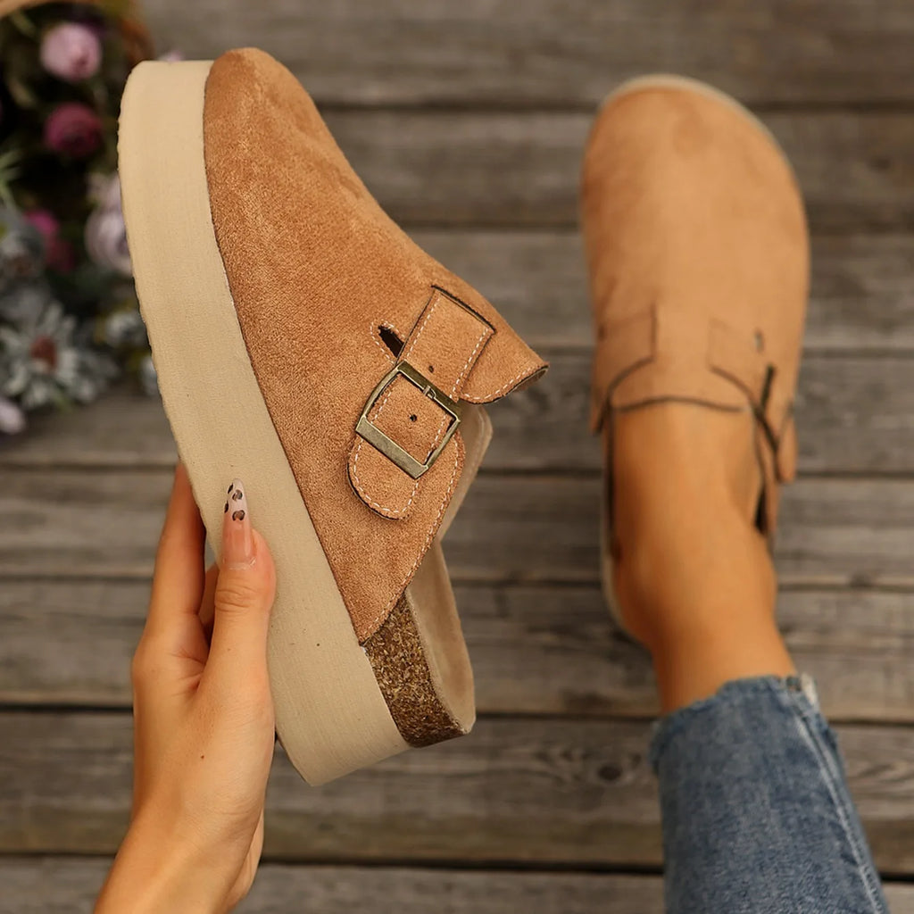 Platform Clogs with Buckle