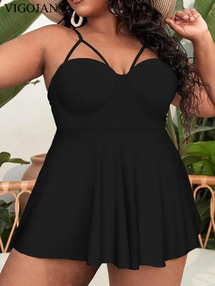 Tankini Top&High Waist Bikini Bottoms