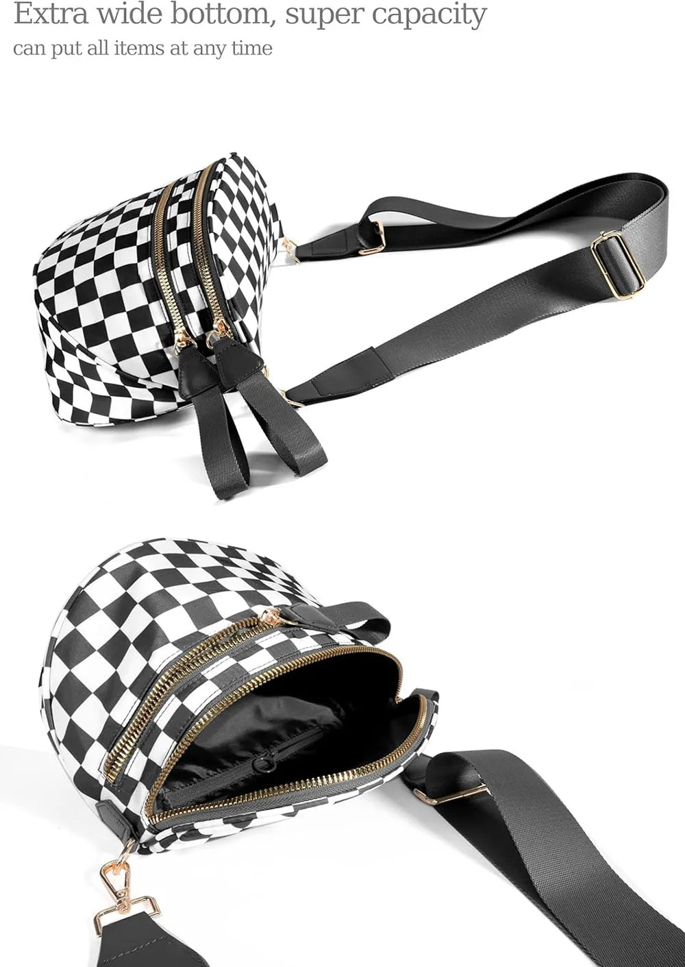 Checkered Crossbody Bag