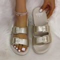 Glitter Sandals with Adjustable Buckled Straps