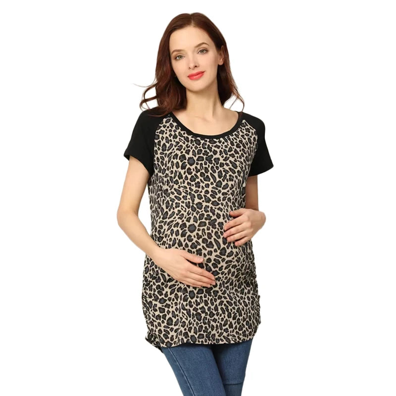 Leopard Maternity Top