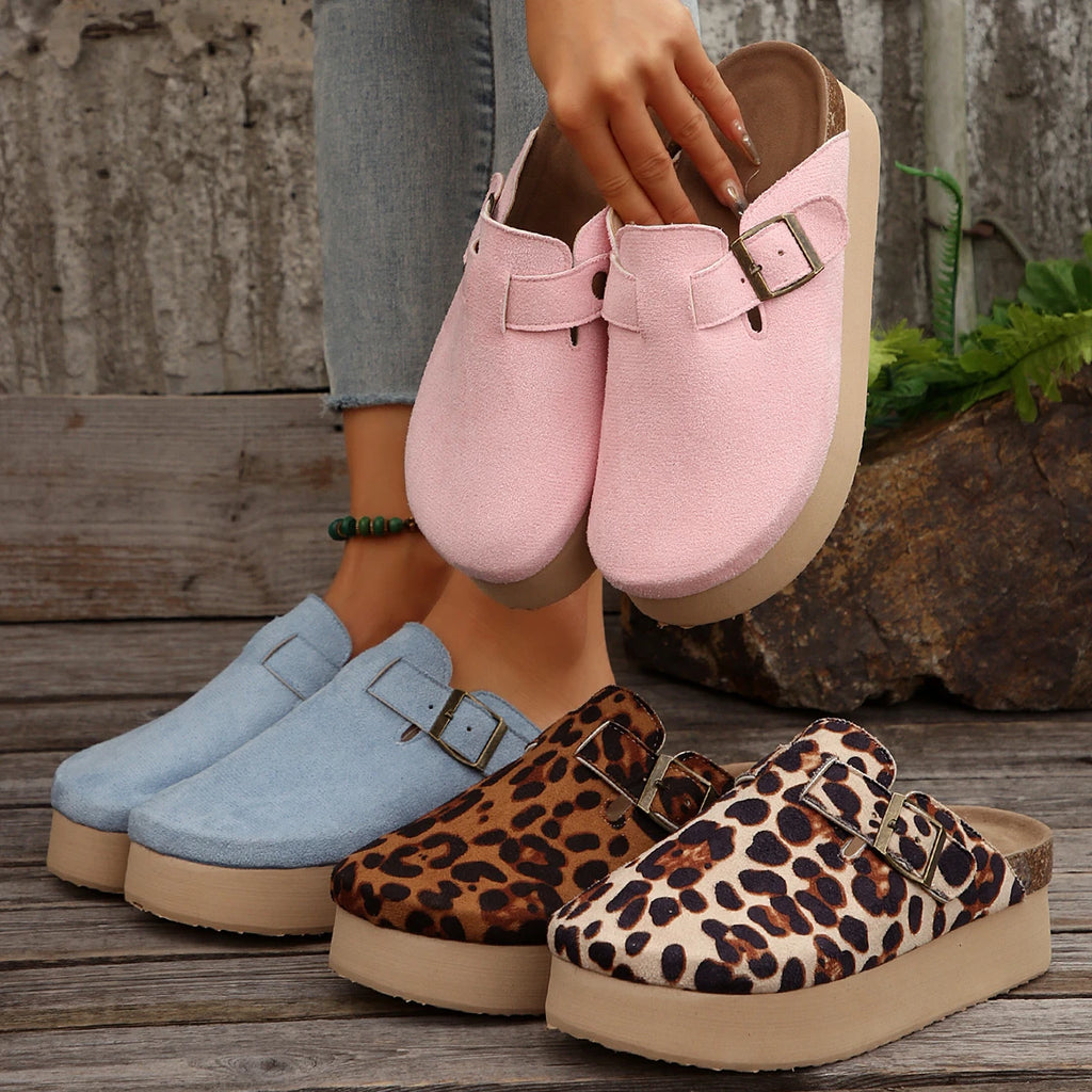 Platform Clogs with Buckle