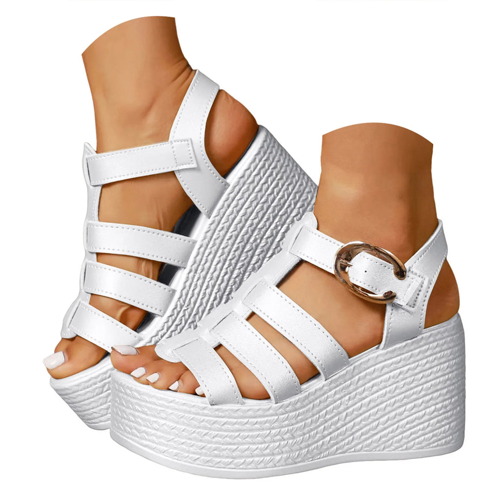 Strappy Wedge Sandals