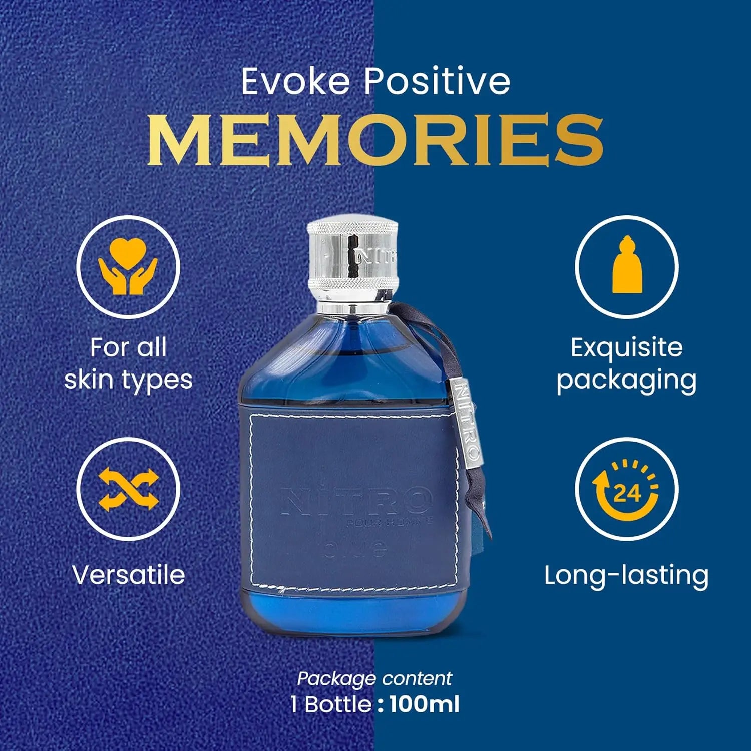 Dumont Nitro Blue Eau De Parfum 3.4oz(100mL)