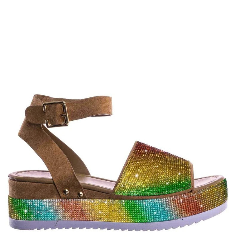 Platform Rhinestone Sandals