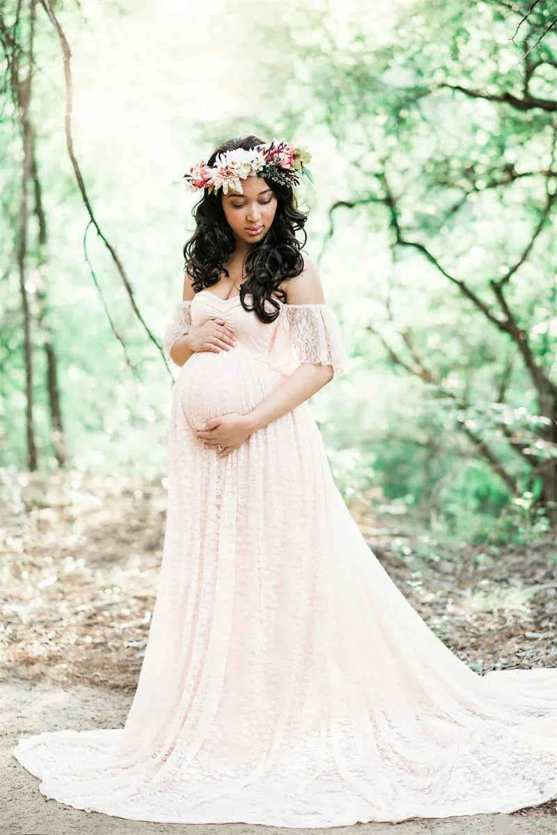 Lace Maternity Gown