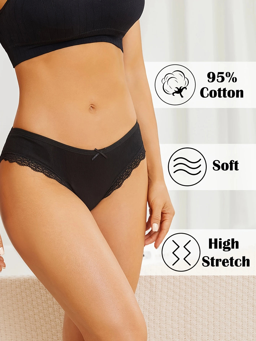 5-Piece Cotton Underwear Set