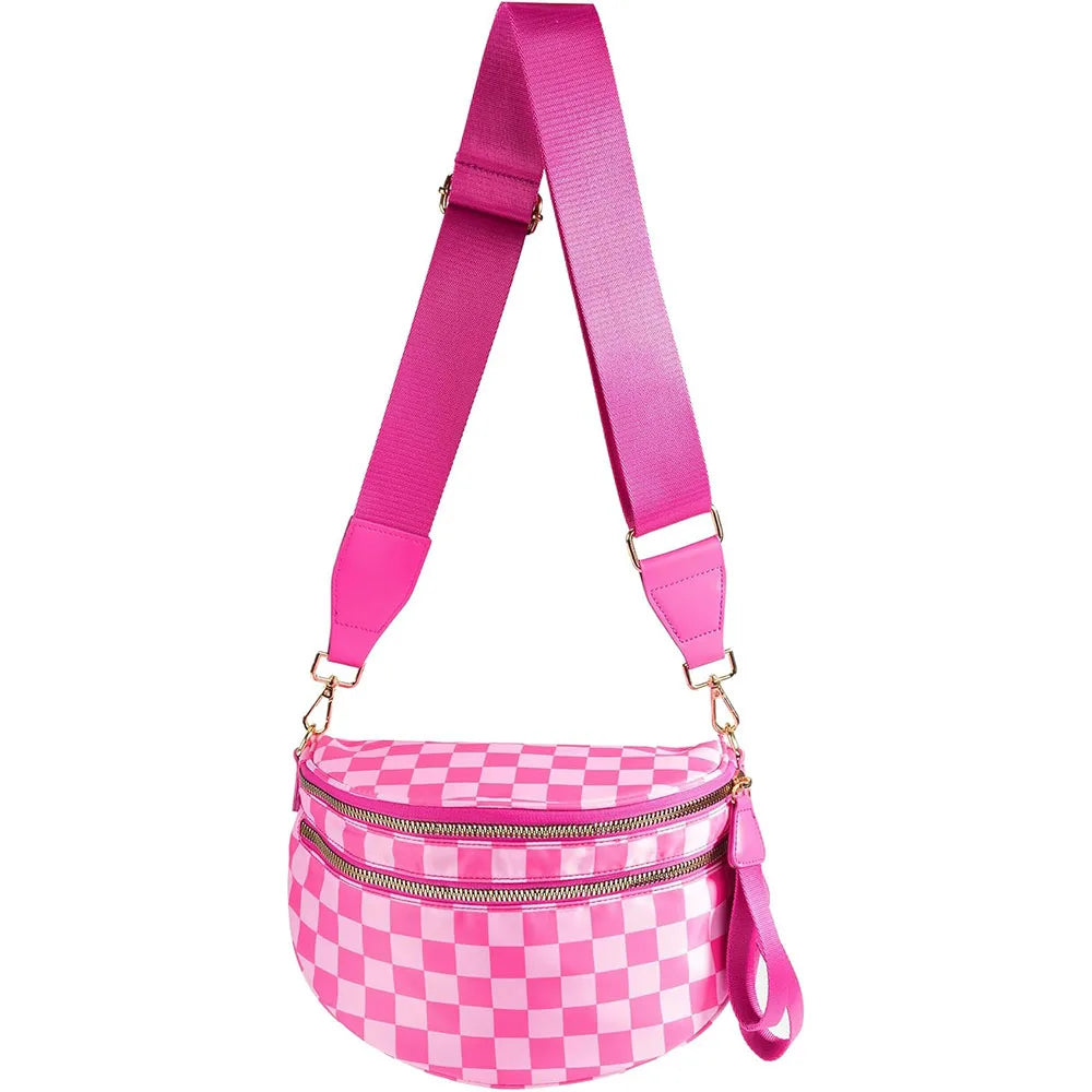 Checkered Crossbody Bag