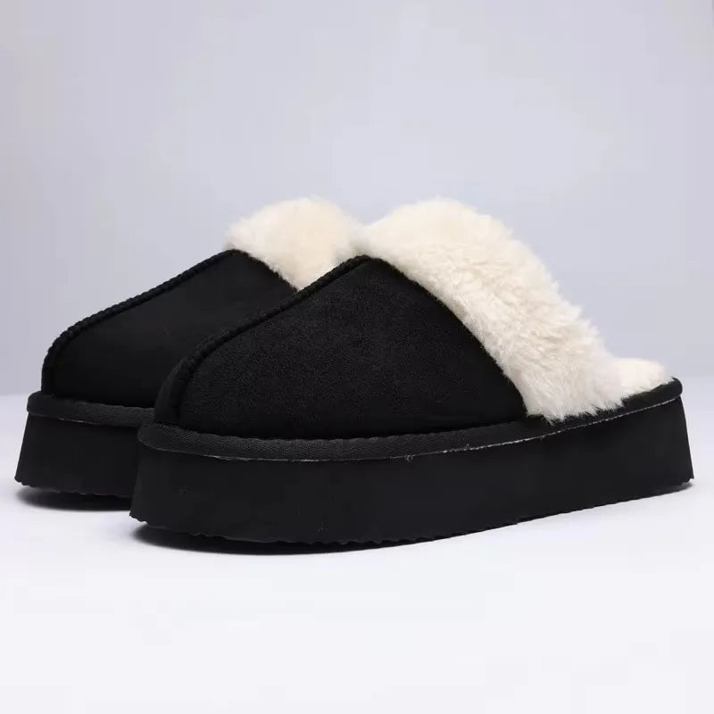 Platform Fuzzy Slippers