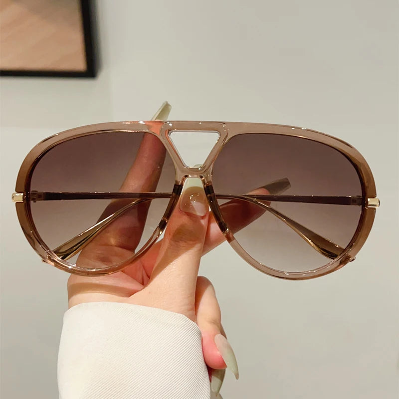 Thick Frame Aviator Sunglasses