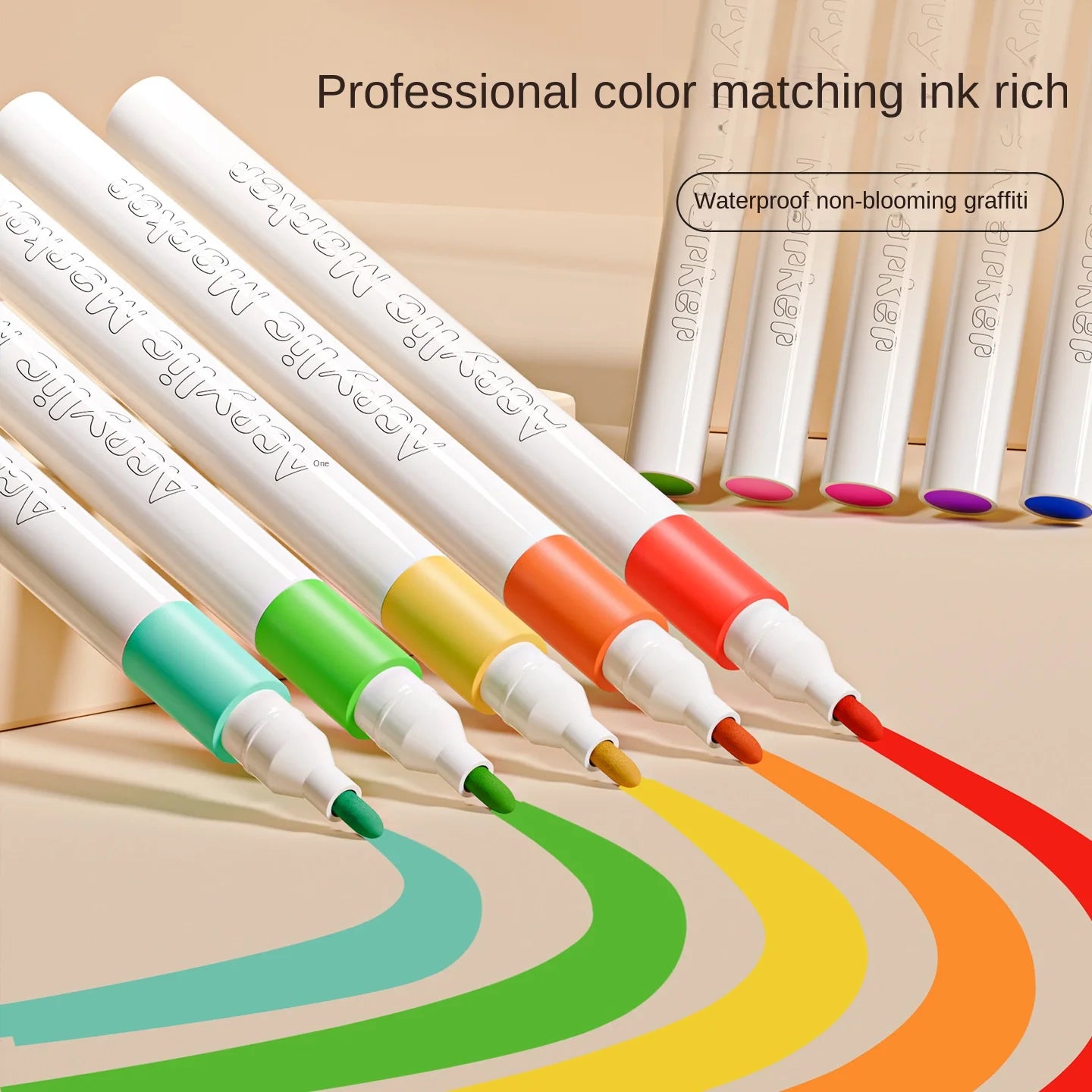 Markers Paper-friendly No Peeling Water-based 80/24 Colors Fine Tips Coloring Markers for Adult Coloring Books for Kids Adults