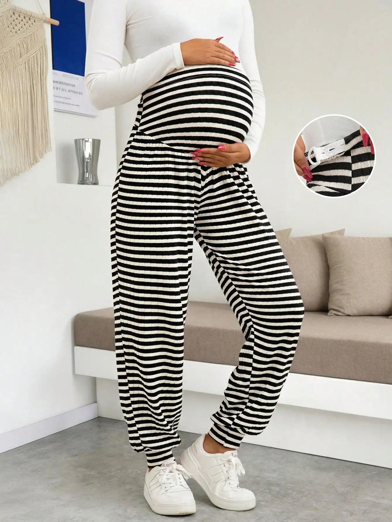 Maternity Striped Lounge Pants