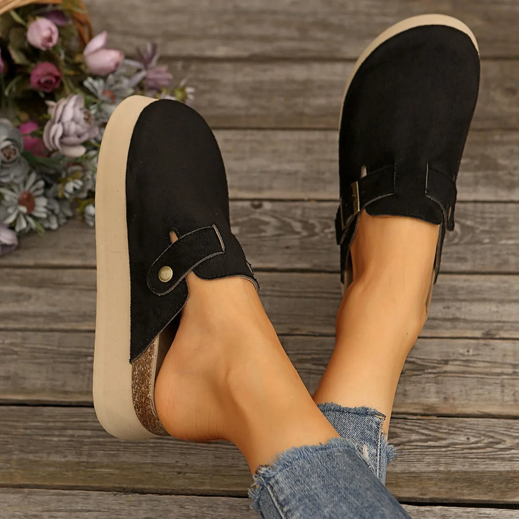 Platform Clogs with Buckle