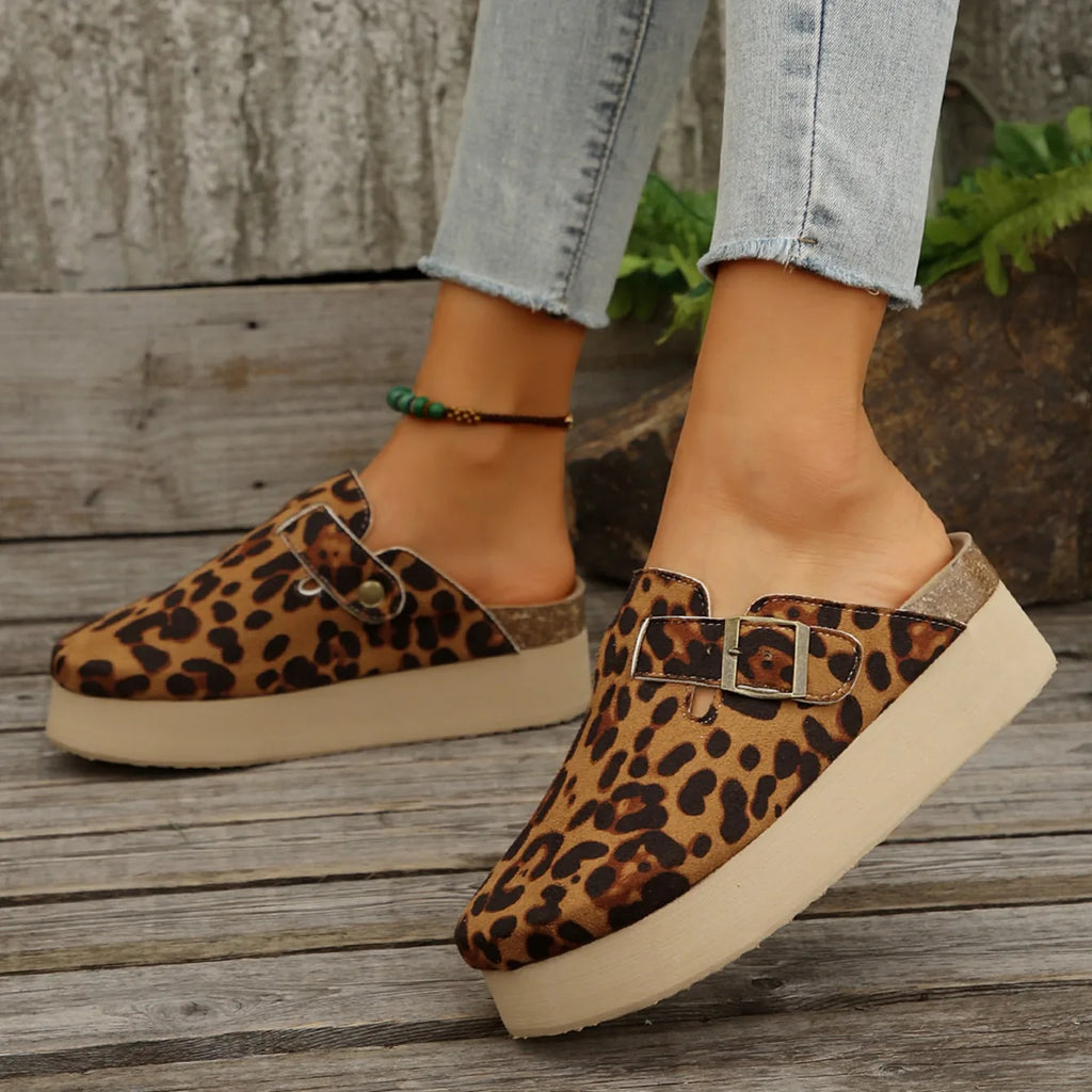 Platform Clogs with Buckle