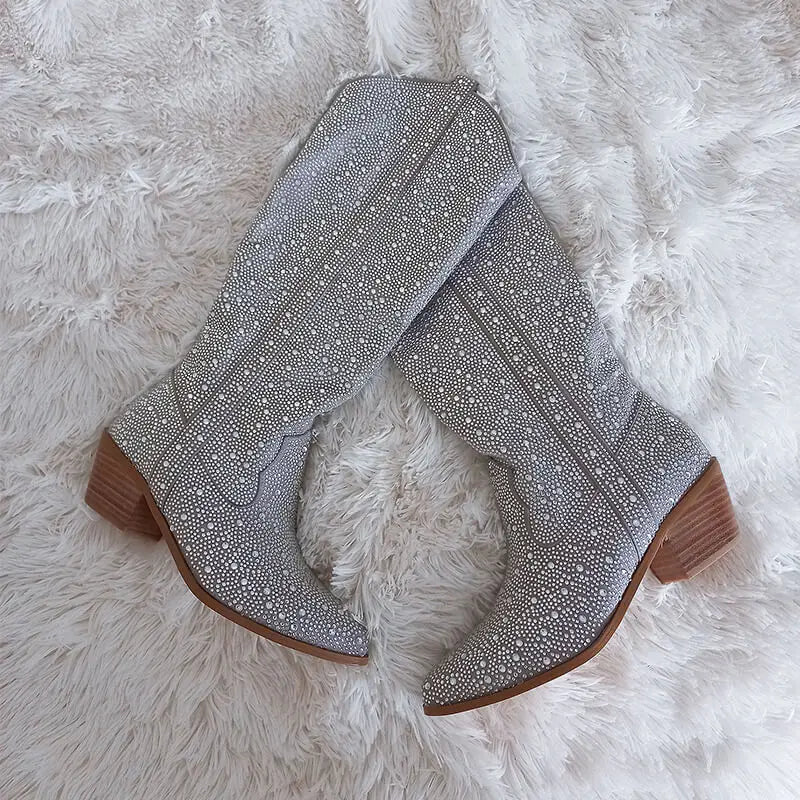 Sparkly Rhinestone Boots