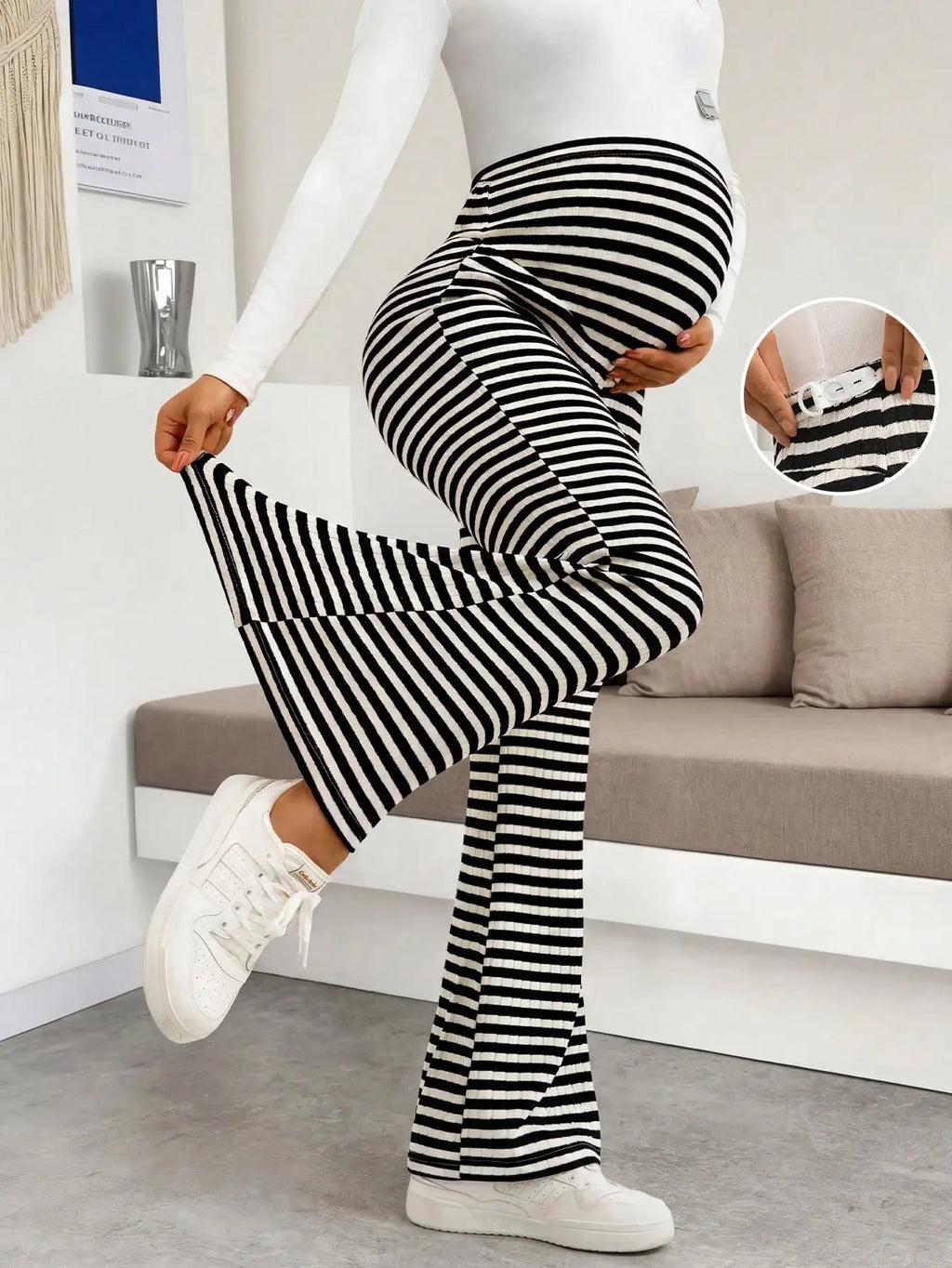 Maternity Striped Lounge Pants