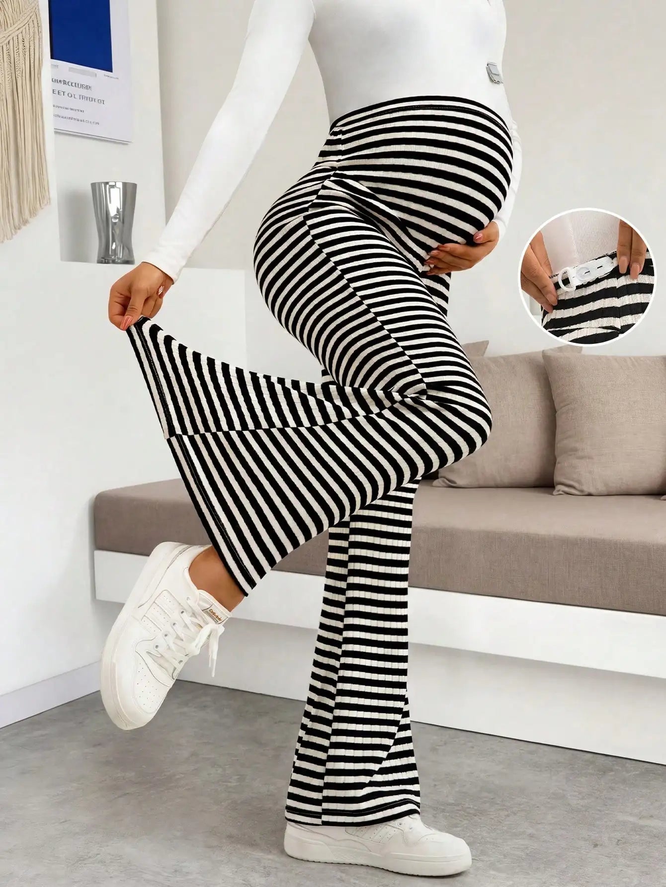 Maternity Striped Lounge Pants