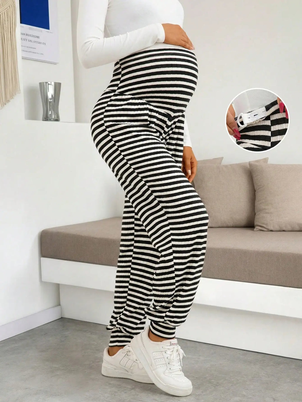 Maternity Striped Lounge Pants