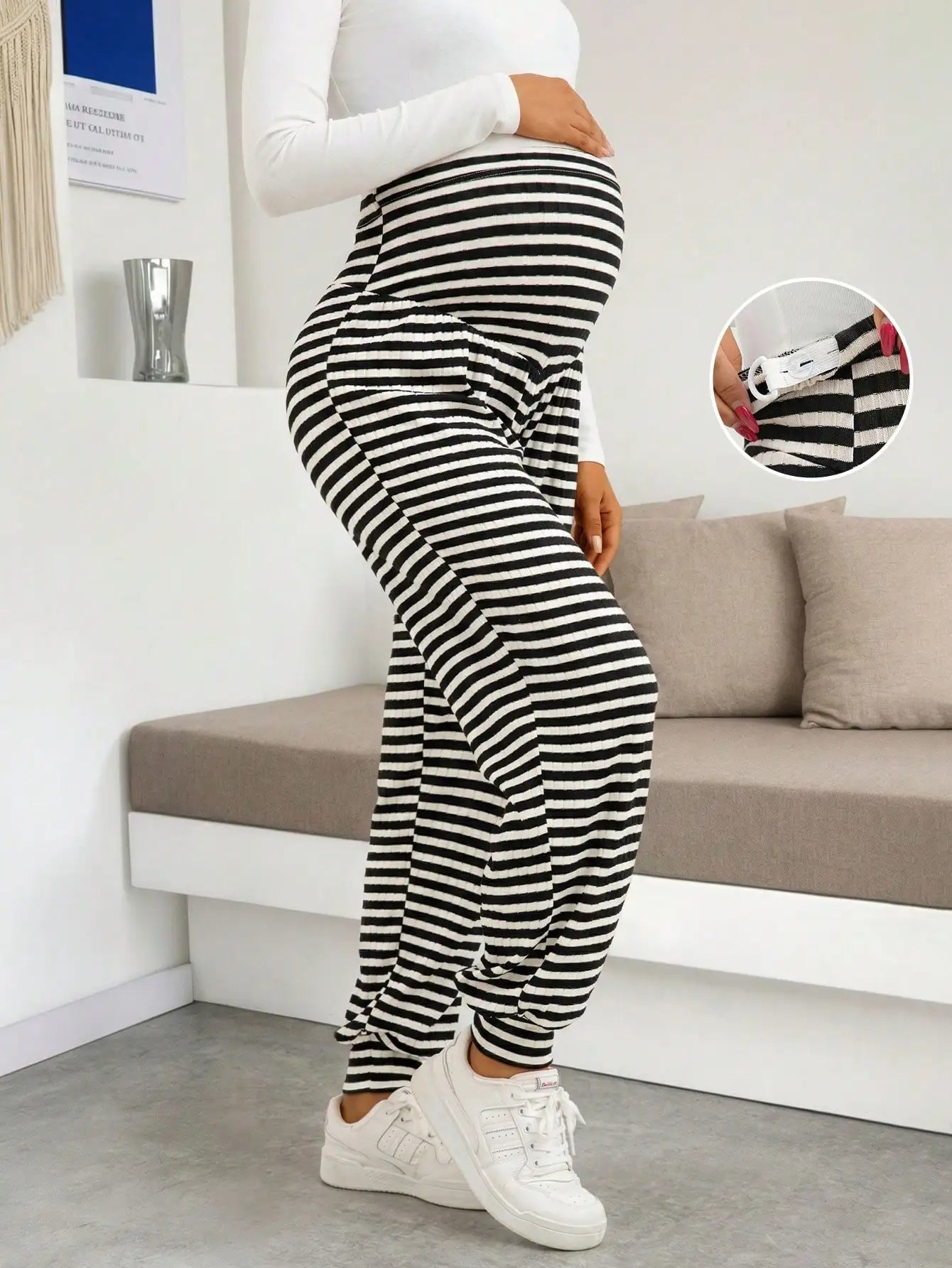 Maternity Striped Lounge Pants