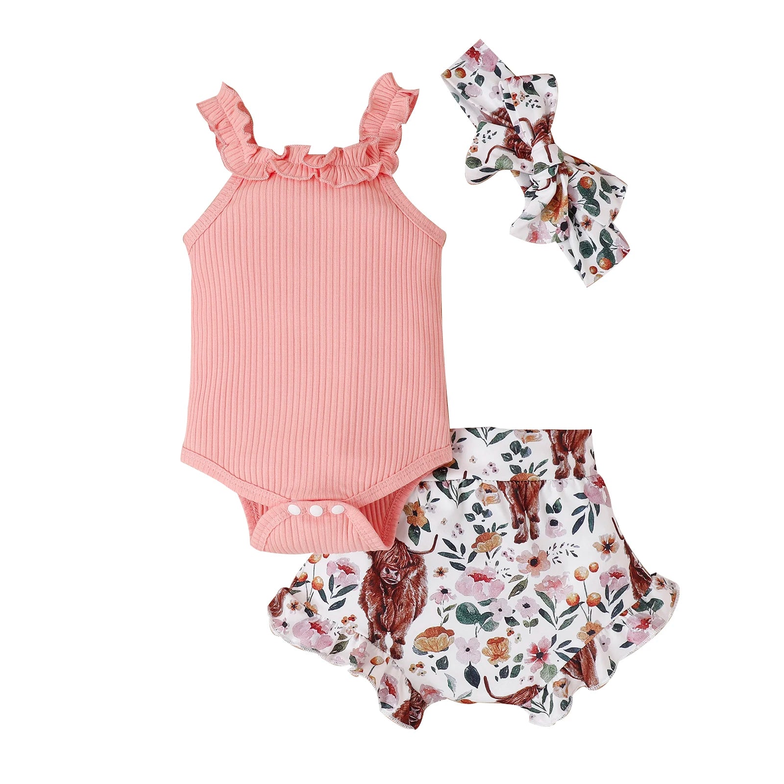 Baby Girl Summer Set-With Headband