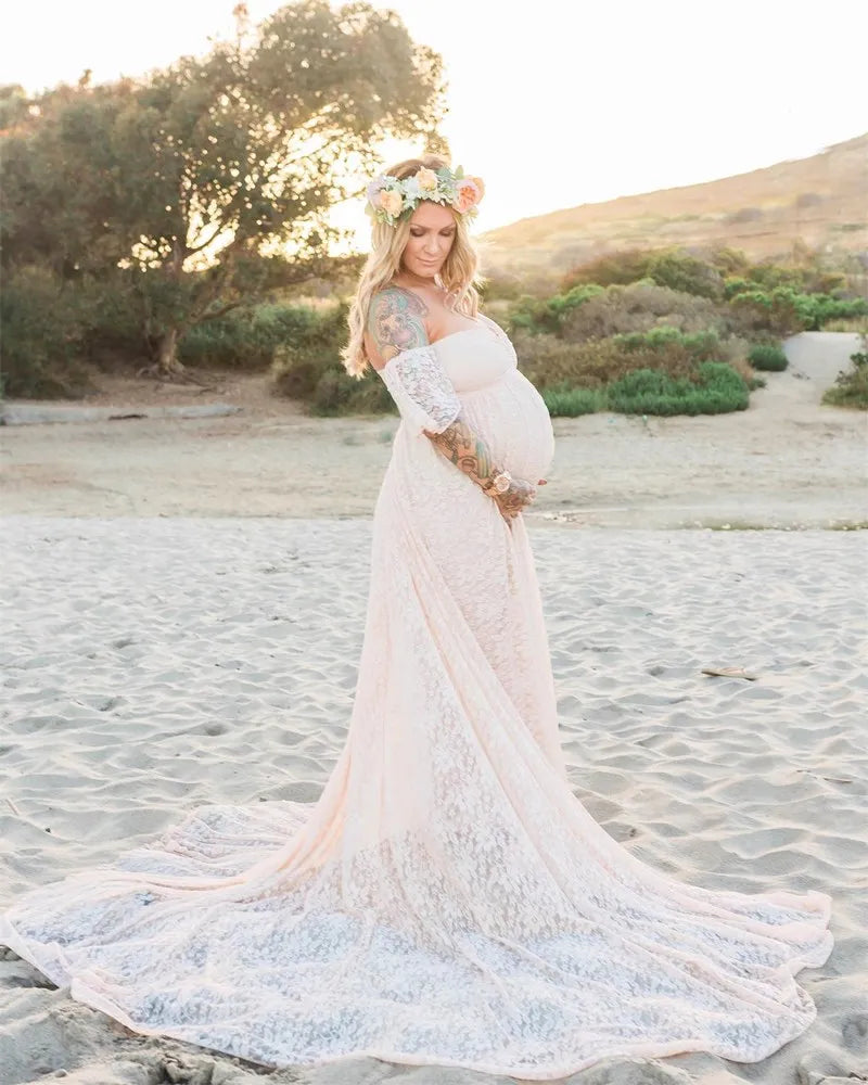 Lace Maternity Gown