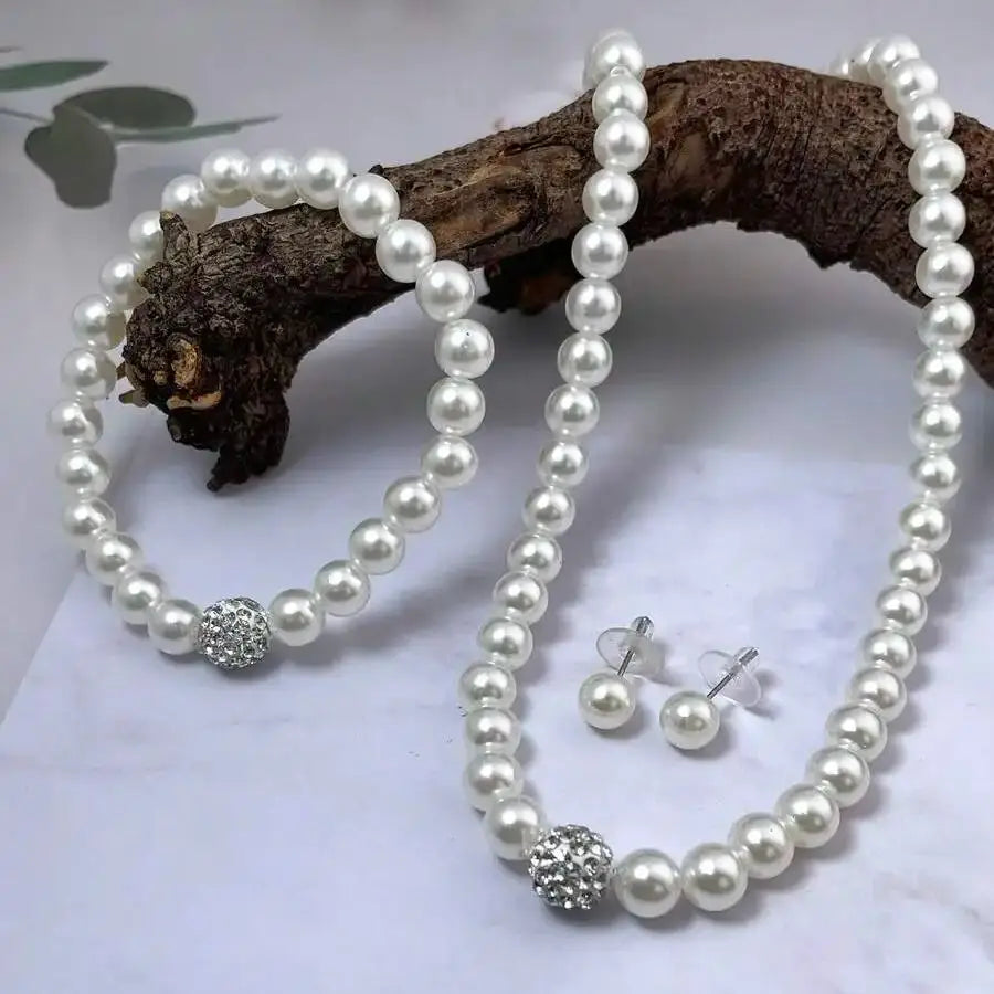 3 Pcs Pearl Jewelry Set