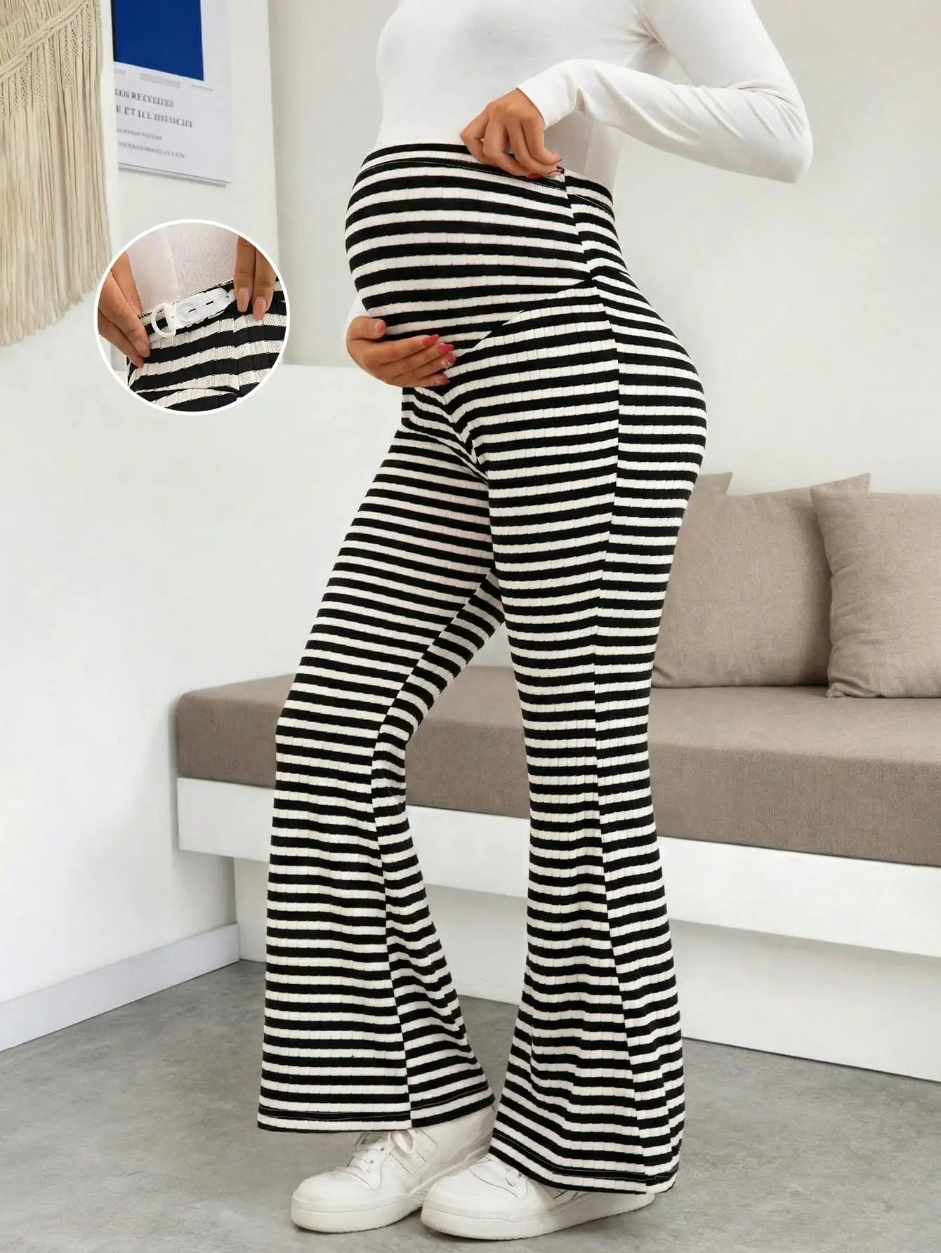 Maternity Striped Lounge Pants