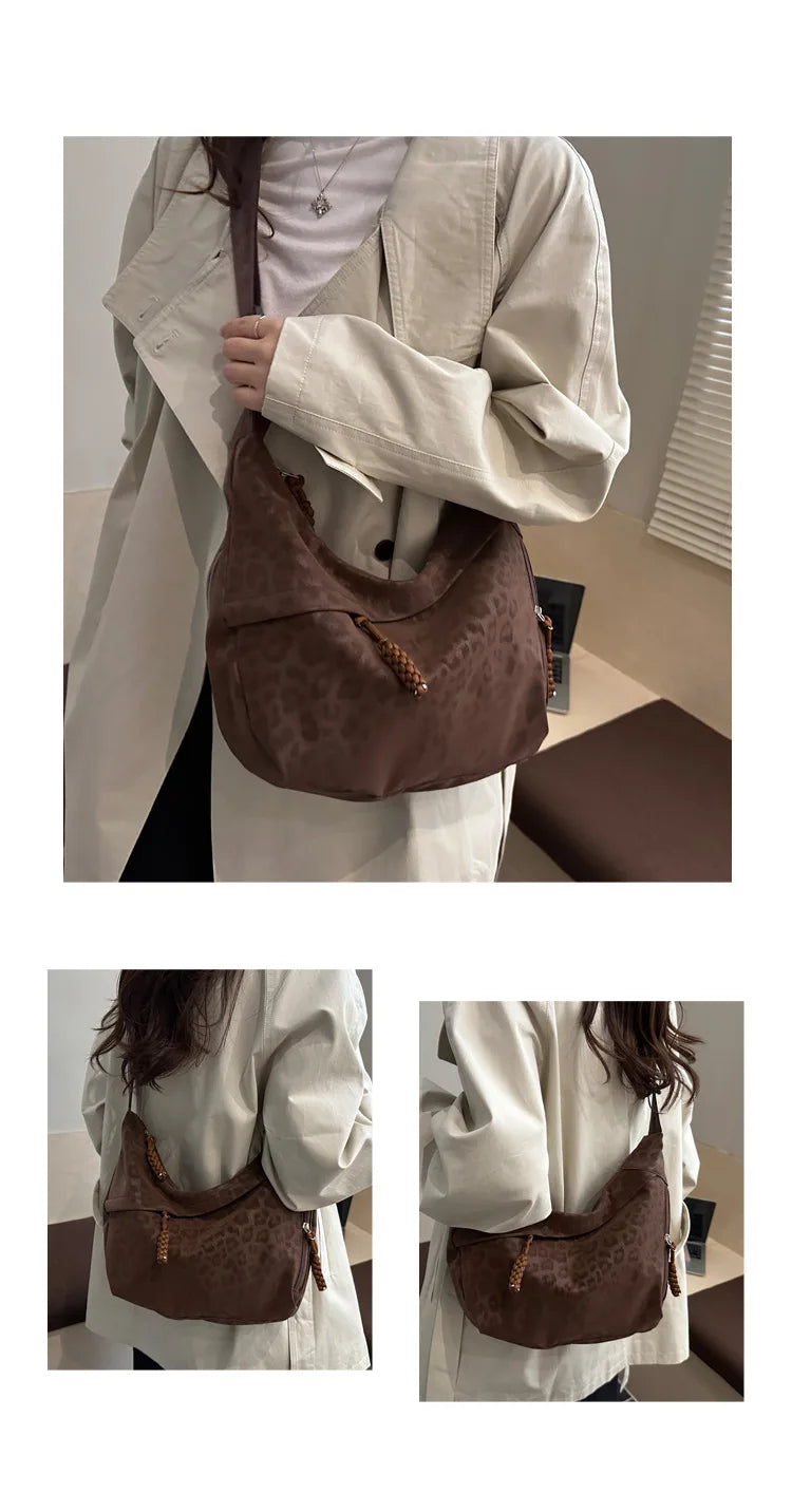 Leopard Soft Leather Handbag