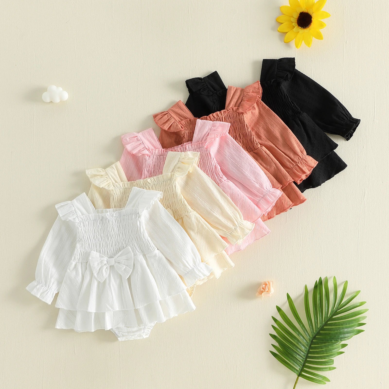 Ruffled Romper Dress