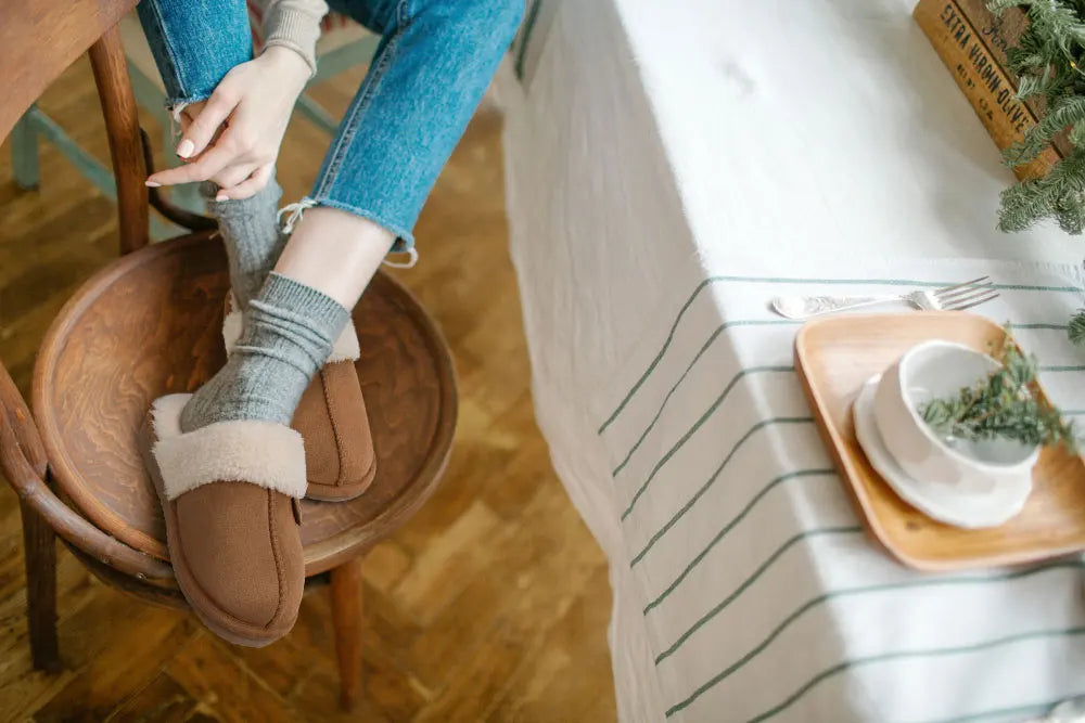 House Slippers with Fur