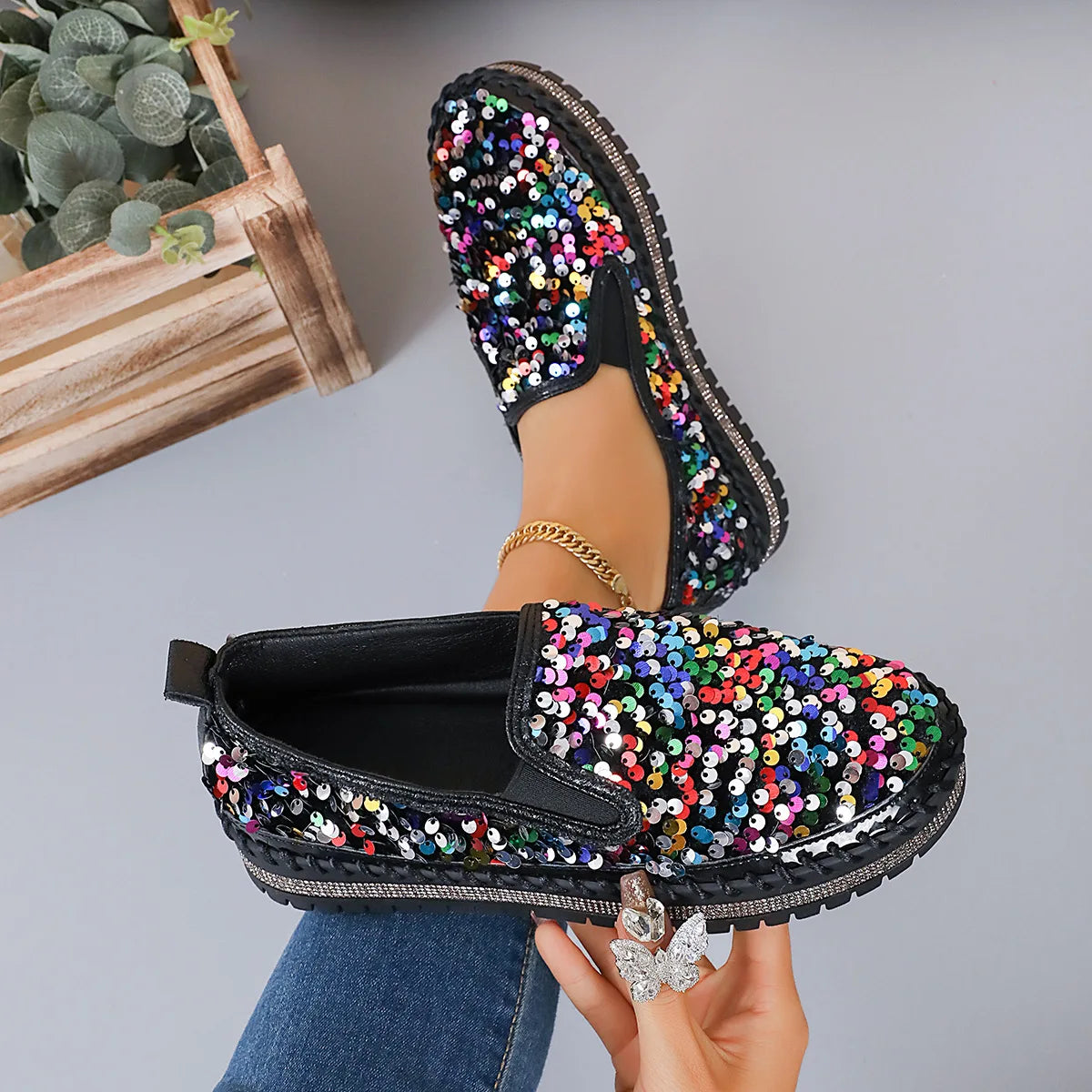 Sparkly Loafers