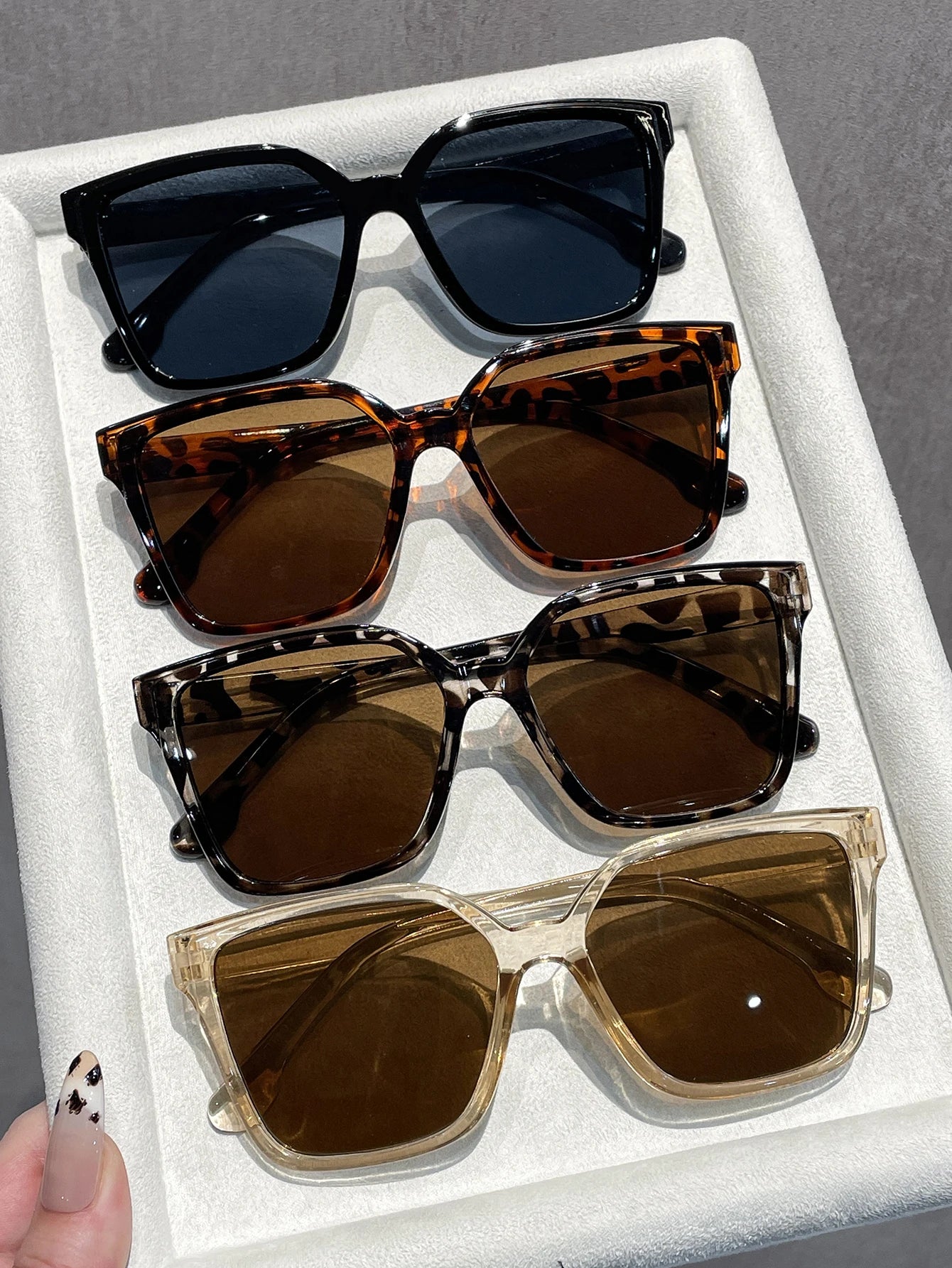 4Pcs Large Frame Sunglasses