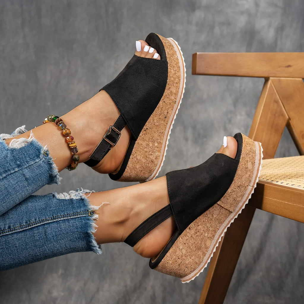 Wedge Peep-Toe Sandals