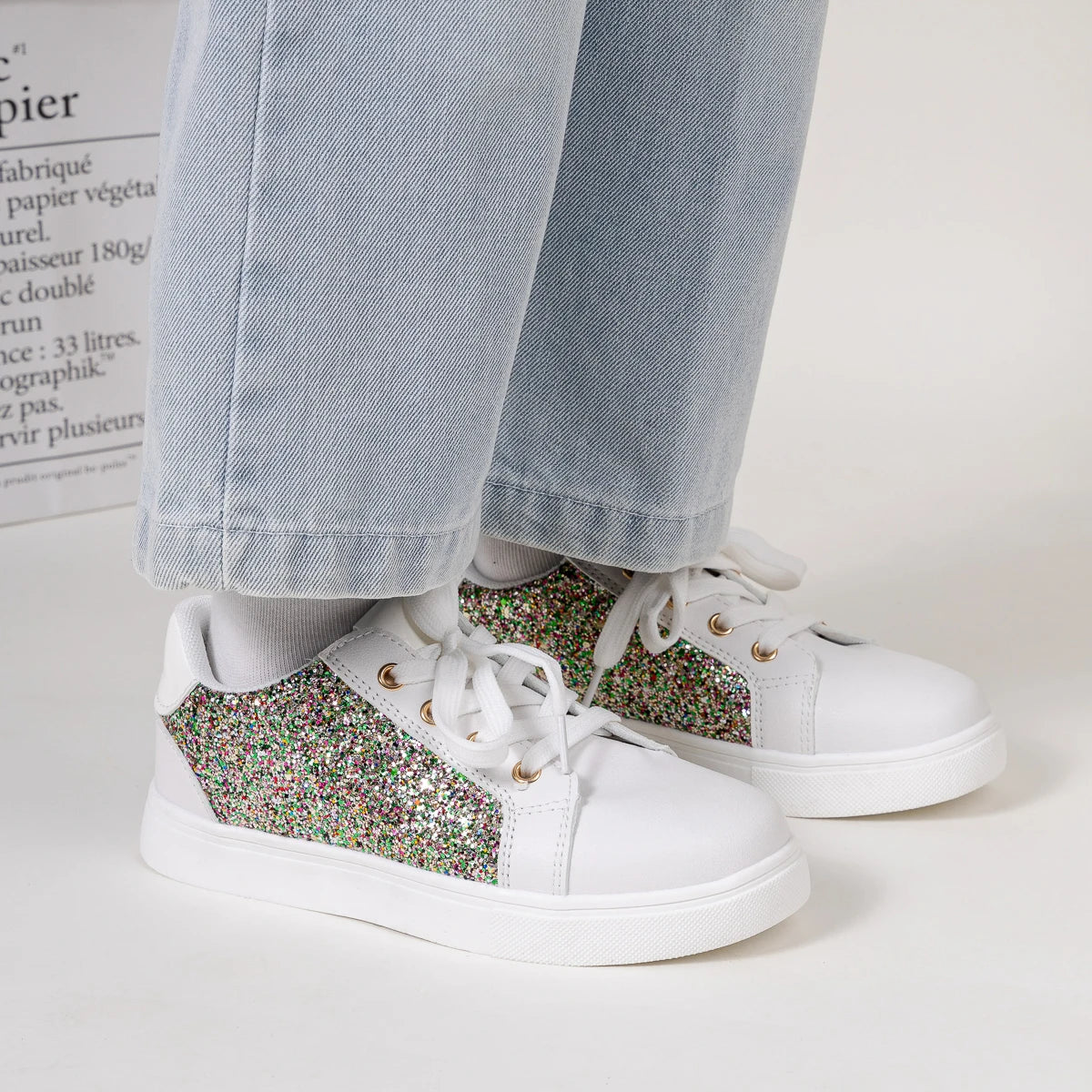 Girls Glitter Sneakers