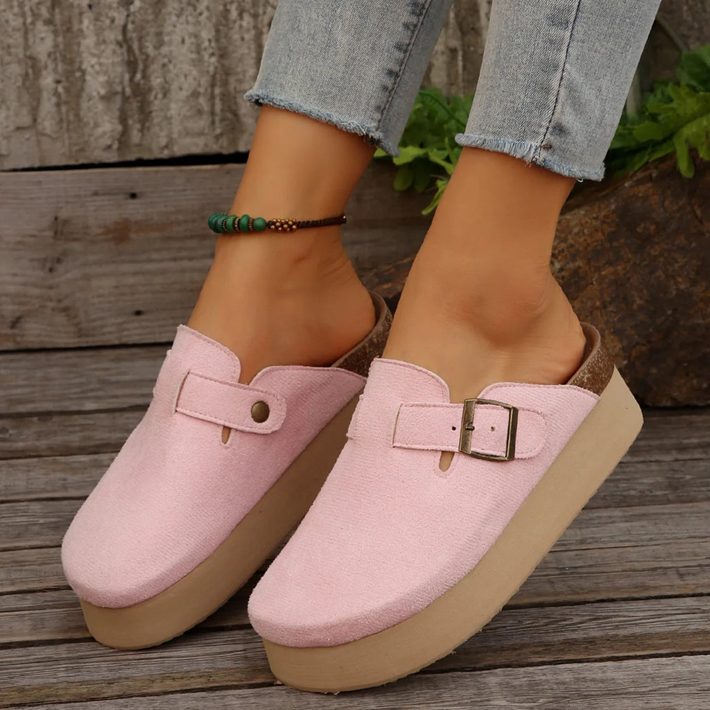 Platform Clogs with Buckle