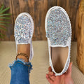 Sparkly Platform Loafers with Bow