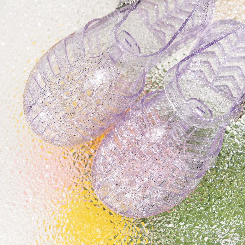 Girls Glitter Jelly Sandals
