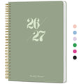 Jan 2026-Dec 2027 Monthly Planner, 24-Month 7"x10" Calendar for School Office Home - Green