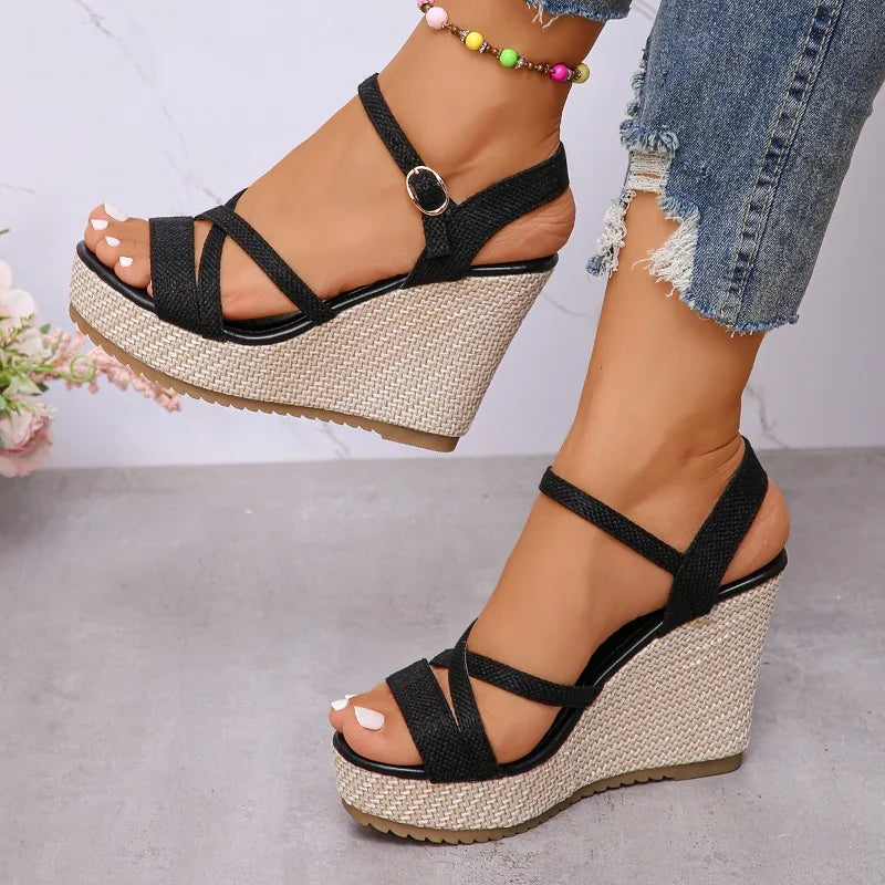 Strappy Wedge Sandals