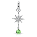 August Peridot Birthstone Charm - Star