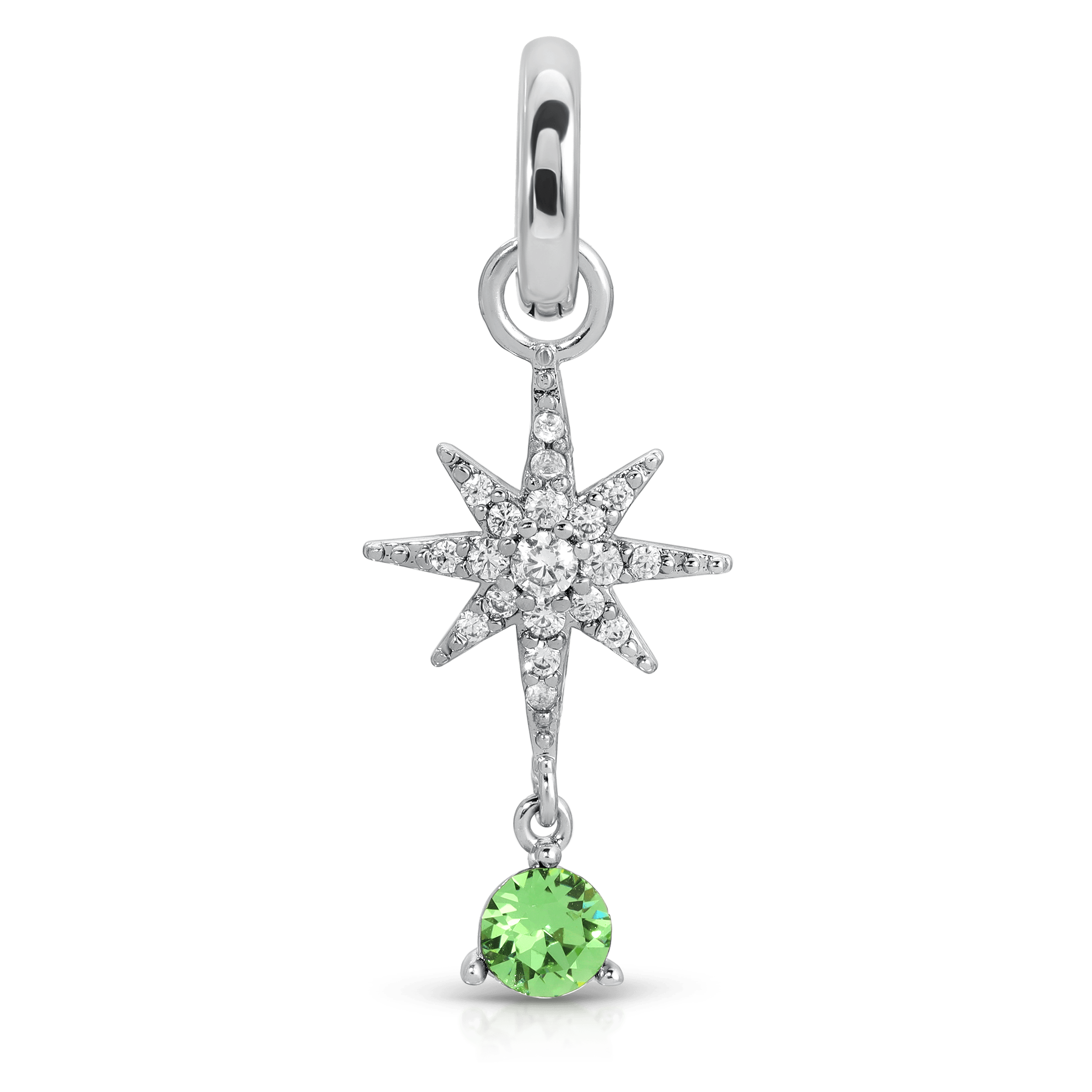 August Peridot Birthstone Charm - Star