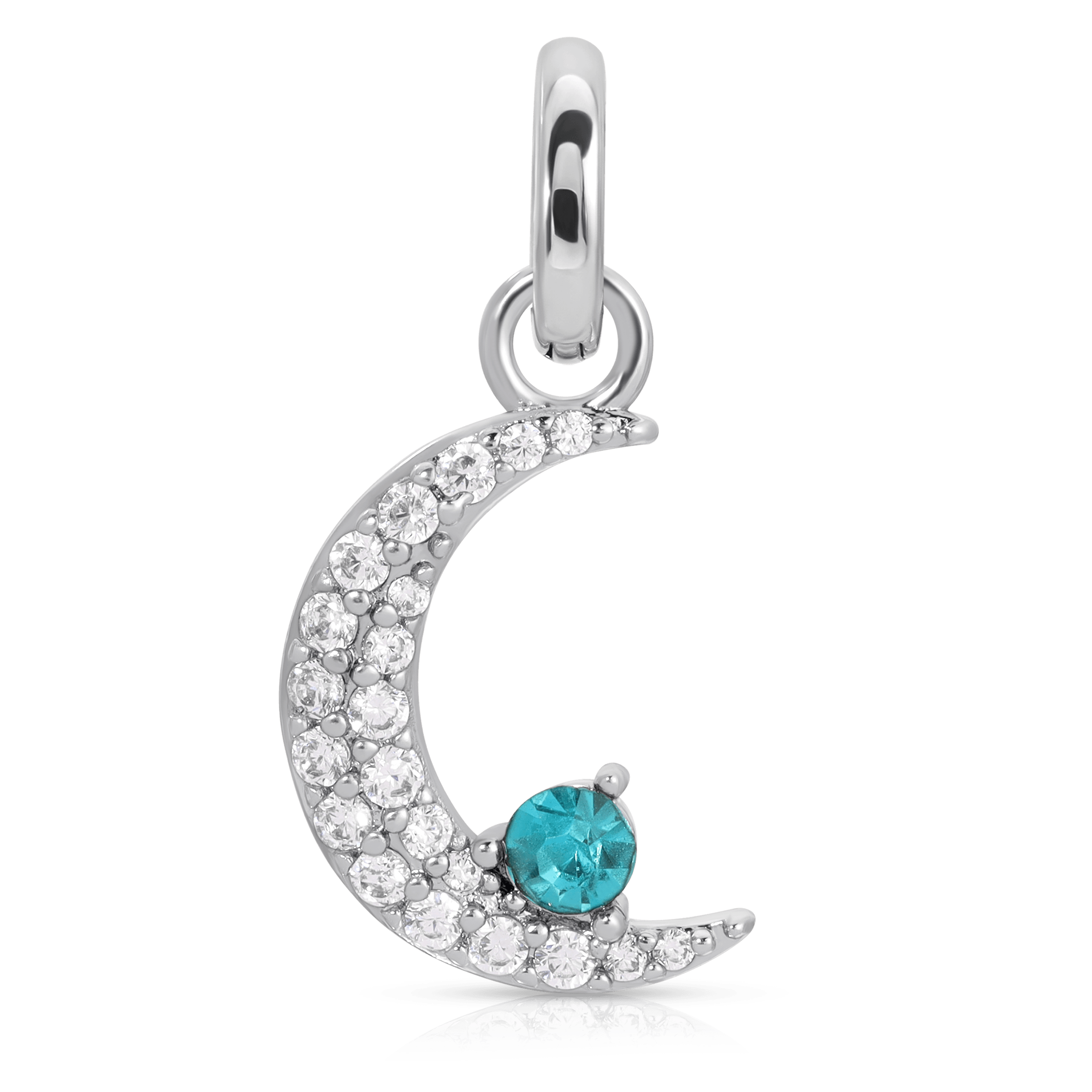 March Aquamarine Birthstone Charm - Moon (Rewards Store)